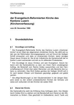 11.010 Verfassung - Reformierte Kirche Kanton Luzern