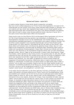 Dipl.-Psych. Andr&eacute; Kellner, Psychotherapie & Traumatherapie