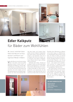 Edler Kalkputz f&uuml;r B&auml;der zum Wohlf&uuml;hlen