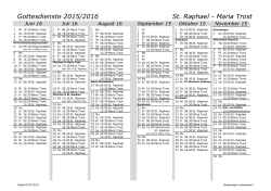 Gottesdienste 2015/2016 St. Raphael