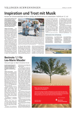 Inspiration und Trost mit Musik - Palliativzentrum