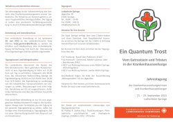 Ein Quantum Trost. Vom Getrostsein und
