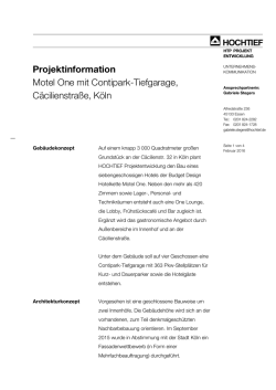 Projektinformation Motel One mit Contipark-Tiefgarage