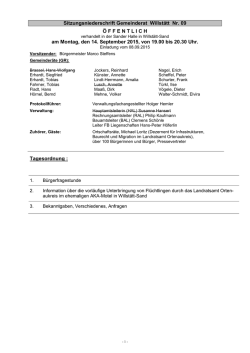 Sitzungsniederschrift Gemeinderat Willstätt Nr