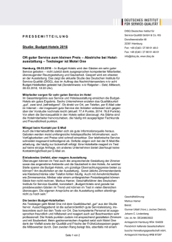 Hamburg, 09.03.2016 → Studie Budget