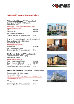 Hotelliste Leipzig