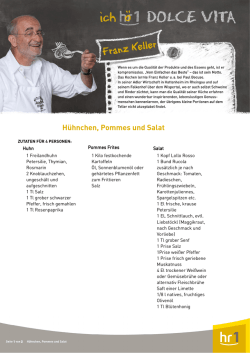 H&uuml;hnchen, Pommes und Salat
