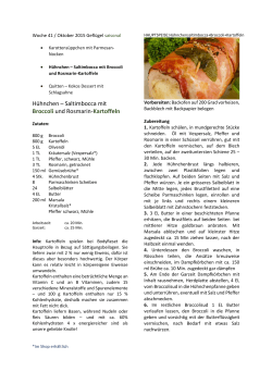 Hühnchen – Saltimbocca mit Broccoli und Rosmarin
