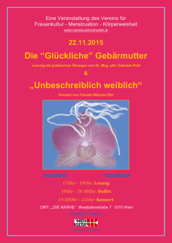 Die &ldquo;Gl&uuml;ckliche&rdquo; Geb&auml;rmutter &bdquo;Unbeschreiblich weiblich&ldquo;
