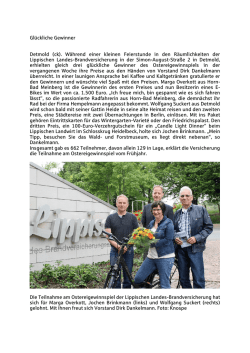 Gl&uuml;ckliche Gewinner