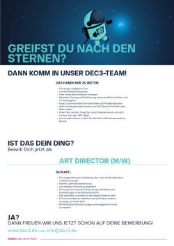 GREIFST DU NACH DEN STERNEN?