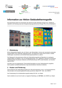 Information zur Aktion Gebäudethermografie