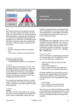 Instrument Ziel-Aktion-Kennzahl (ZAK)