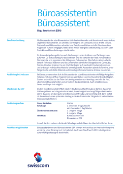Factsheet Büroassistent EBA (PDF 119 KB)