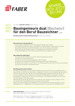 Duales Studium "Bachelor of Engineering/Bauzeichner"