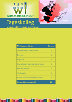 Pflichtgegenstände Summe Angewandte Mathematik 8 Deutsch 4