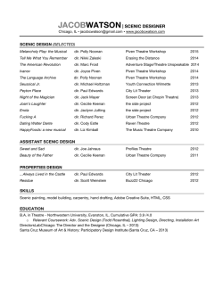 JACOBWATSON| SCENIC DESIGNER