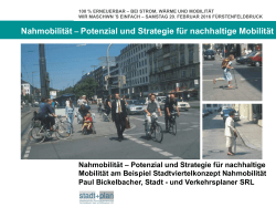 Nahmobilität – Potenzial und Strategie für nachhaltige Mobilität