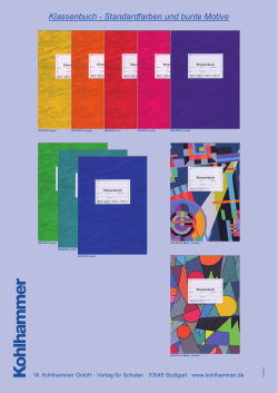 Klassenbuch - Standardfarben und bunte Motive