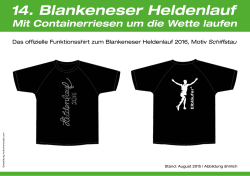 Das offizielle Funktionsshirt zum Blankeneser Heldenlauf 2016