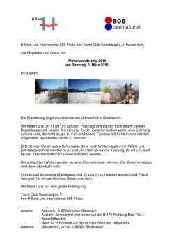 H-Boot und International 806 Flotte des Yacht Club Seeshaupt e.V.