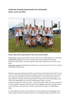 Finalturnier Schweizermeisterschaft U15 im Wasserball Arbon, 13