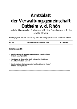 Amtsblatt Nr. 486 v. 14.Dezember 2015