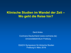 Prof. Dr. Gerd Antes, Cochrane Deutschland - Symposium