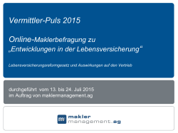 Vermittler-Puls 2015 - Assekuranz-INFO