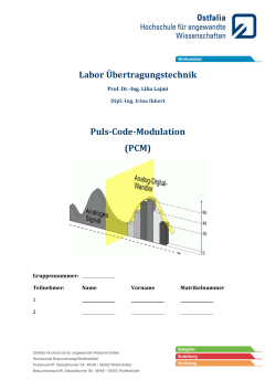 Puls-Code-Modulation - Ostfalia Hochschule für angewandte