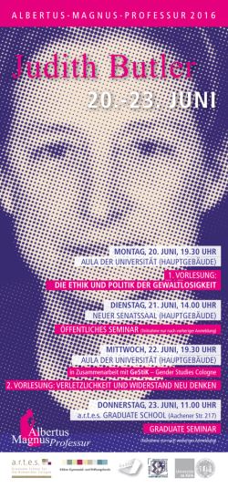 Judith Butler - Philosophisches Seminar