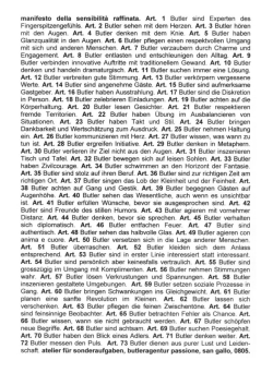 manifesto della sensibiiitä raffinata. Art. 1 Butler sind Experten