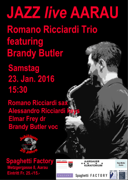 Romano Ricciardi Trio feat. Brandy Butler