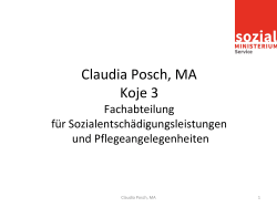Claudia Posch, MA Koje 3