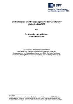 Stadtteiltouren und Befragungen: der DEFUS