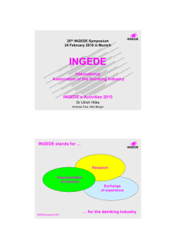 INGEDE Symposium 2016