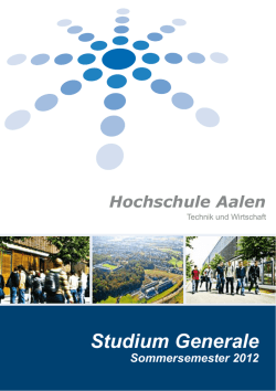 Hochschule Aalen Studium Generale