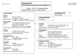 Organigramm GCP-Studienzentrale Innere Medizin II