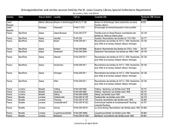 Ortssippenbücher and similar sources held by the St. Louis County