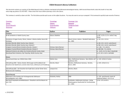 OGSA Research Library Collection - the Ostfriesen Genealogical