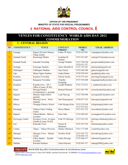 я national aids control councilя venues for constituency world aids