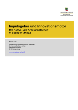 Impulsgeber und Innovationsmotor: Kultur