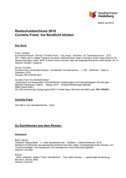 Ins Nordlicht blicken - Stadtb&uuml;cherei Heidelberg