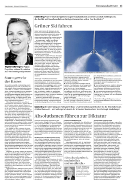 Gr&uuml;ner Ski fahren Absolutismen f&uuml;hren zur Diktatur