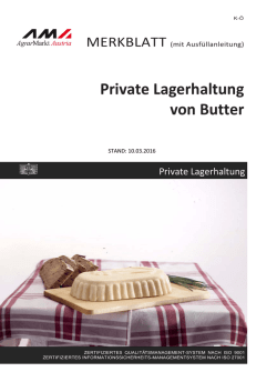 Private Lagerhaltung von Butter