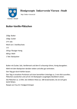 Honigrezepte Imkerverein Viersen &ndash;Stadt Butter-Vanille