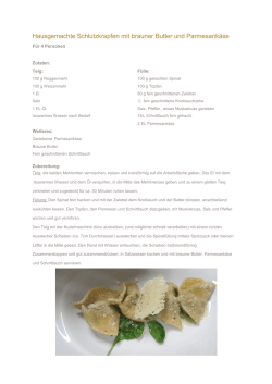 Hausgemachte Schlutzkrapfen mit brauner Butter und Parmesank&auml;se