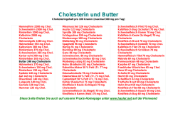 Cholesterin und Butter