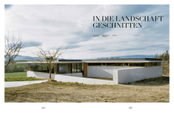 in die Landschaft geschnitten
