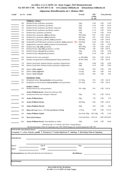 Detailpreisliste 2015/2016